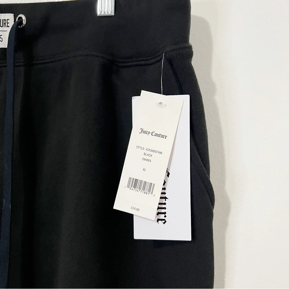 Juicy Couture Black High Waist French Terry Sweat Shorts Size XL - Picture 6 of 9